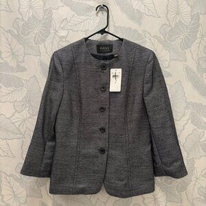 NWT | Dana Buchman Navy White Blazer